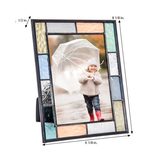 Pastel Stained Glass Picture Frame, J Devlin 4X6