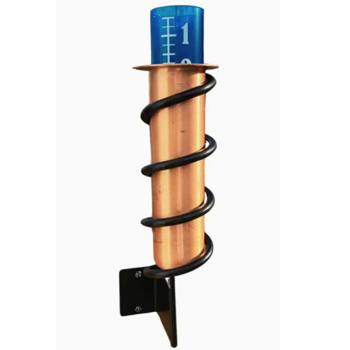 Copper Post or Fence Mount Rain Gauge