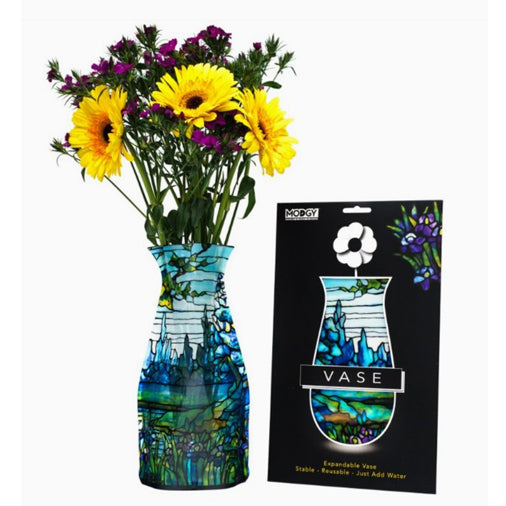 Louis C. Tiffany Iris Landscapes Expandable Vase