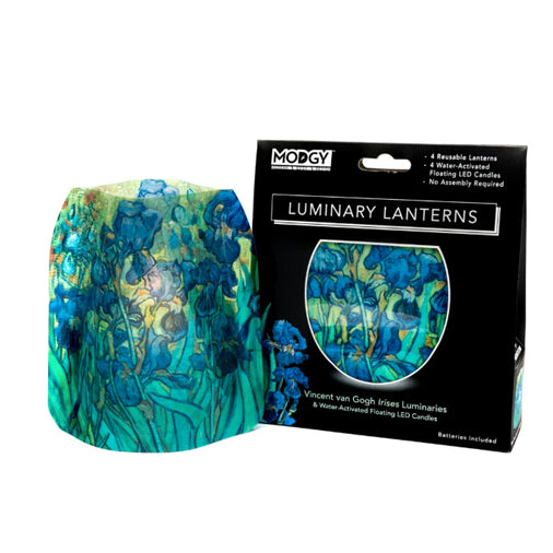 Van Gogh Irises Luminary, Set of 4