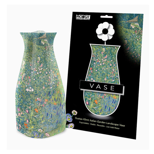 Gustav Klimt Italian Garden Landscape Expandable Vase