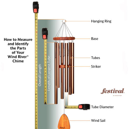 Wind River Festival, Black Wind Chime 18"