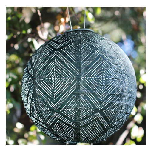 Allsop -  Stella Brights 12" Globe Solar Lantern - Green Mosaic