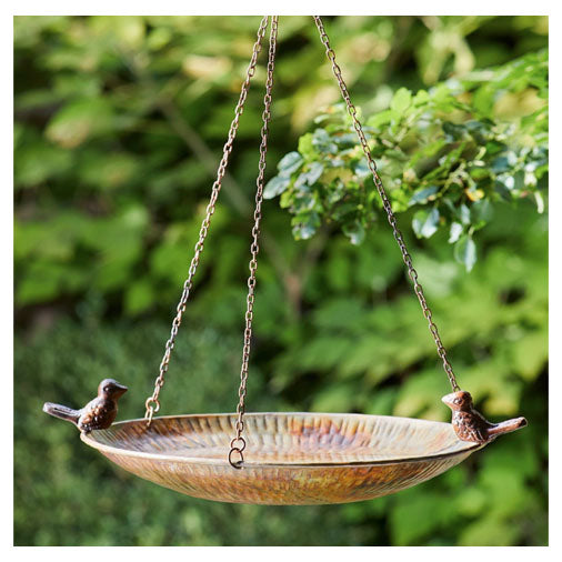 Eco-Iron Hanging Birdbath – Antique Copper