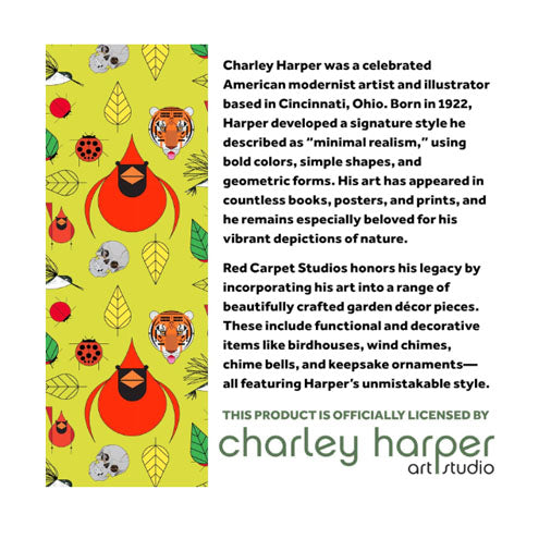 Charley Harper Mid-Century Style Cardinal Birdhouse