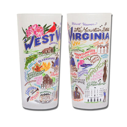 Catstudio West Virginia Drinking Glass