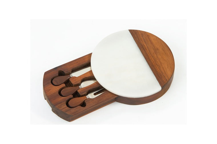 Oak and Olive - Winslow Marble Cheese Board - White