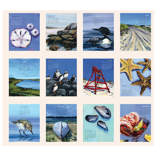 Art by Alyssa- 2026 Coastal Poster Calendar 11 x 14