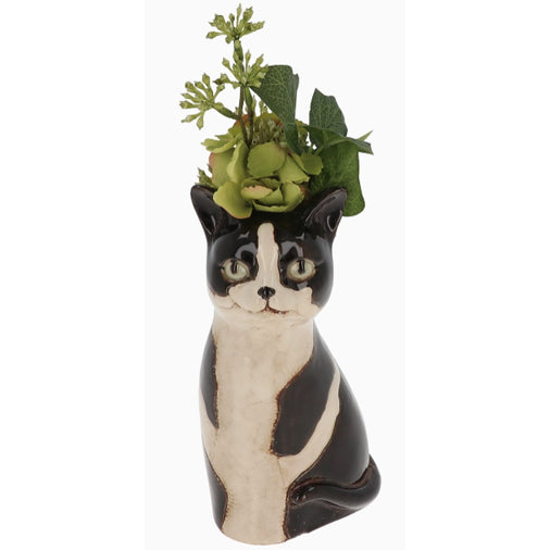 Black and White Cat Vase