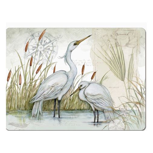 Caribbean Seas Heron Placemats, Set of 4