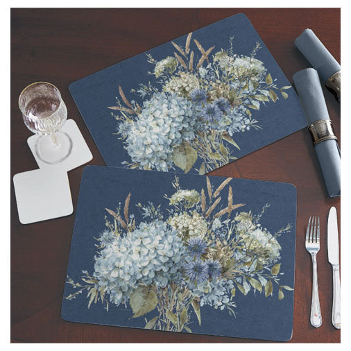 Bohemian Blue Placemats, Set of 4