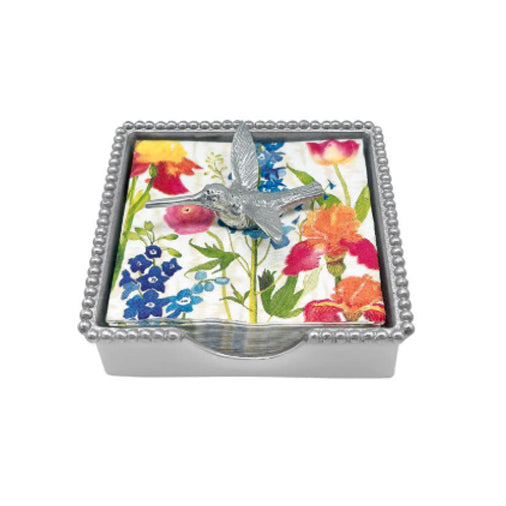 Hummingbird Beaded Napkin Box - Mariposa
