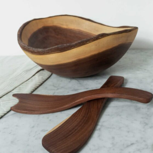 13" Black Walnut Oval Bowl