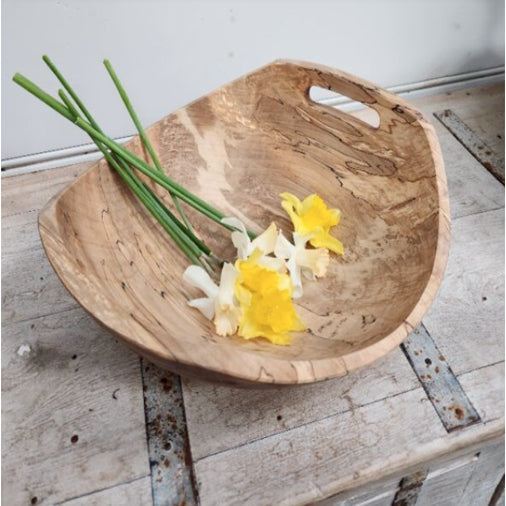 18" Ambrosia Maple Harvest Bowl with Handles