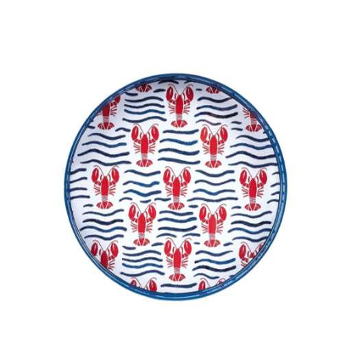 Lobster Waves Round Tray
