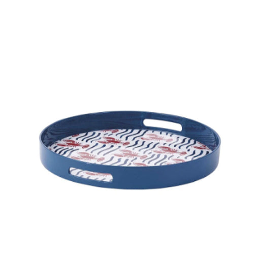 Lobster Waves Round Tray