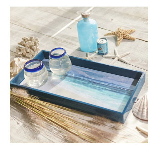 Coastal View Rectangular Serving Tray
