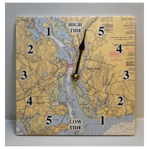 Connecticut River Marble Tide Clock