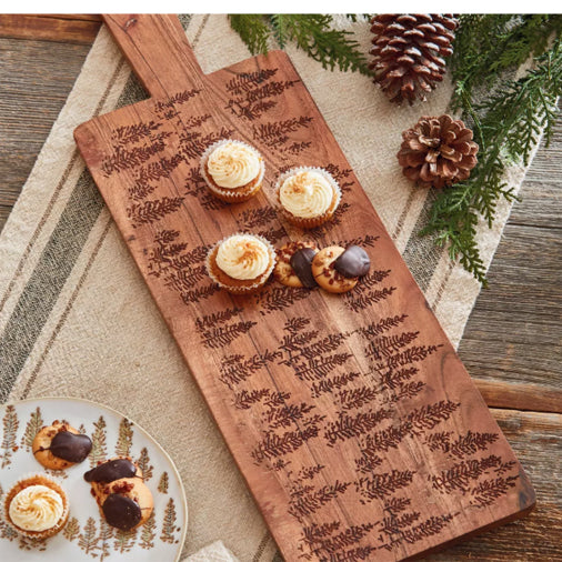 Rectangular Serving Board Tray - Winter Trees