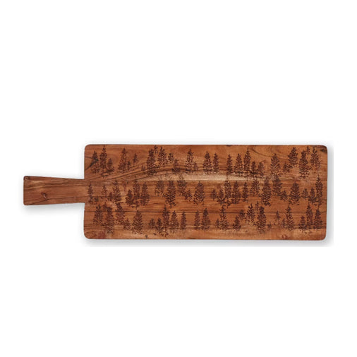 Rectangular Serving Board Tray - Winter Trees
