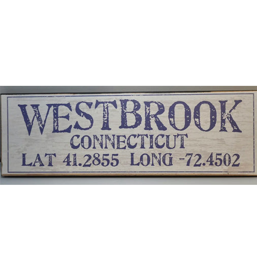 Westbrook Latitude/Longitude Sign