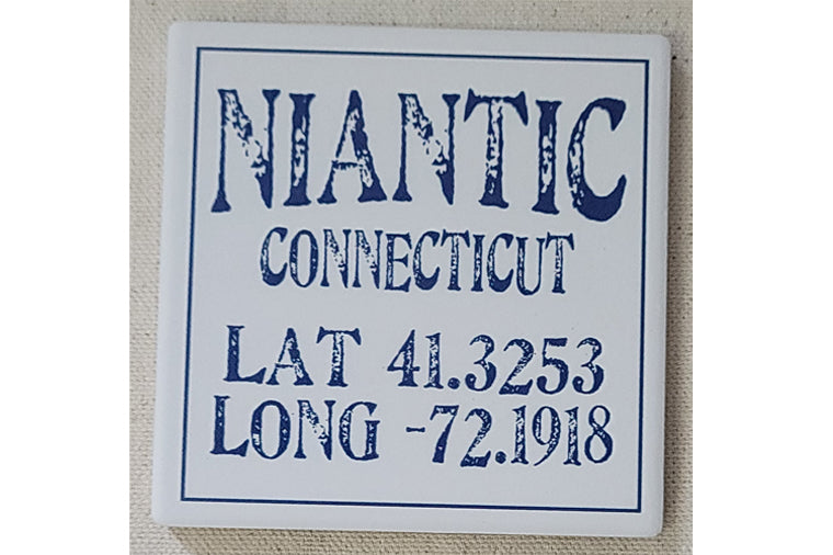 Niantic, Connecticut Latitude/Longitude single coaster