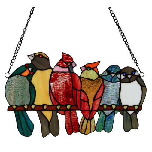 River of Goods - Emelia Birds Stained Glass Suncatcher