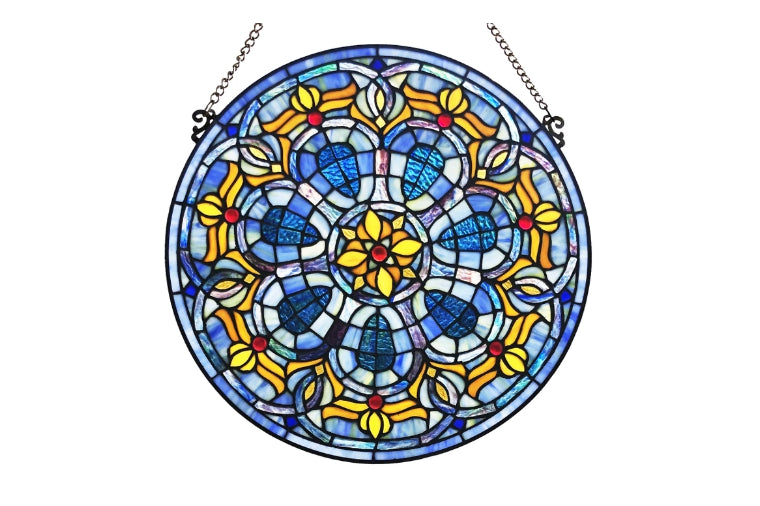 River of Goods - Ophelia Blue Stained Glass Window Panel