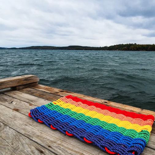 Little Salty Rope Rainbow Lobster Rope Mat