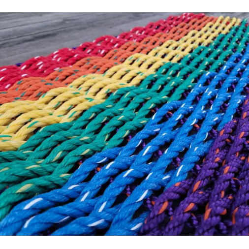 Little Salty Rope Rainbow Lobster Rope Mat