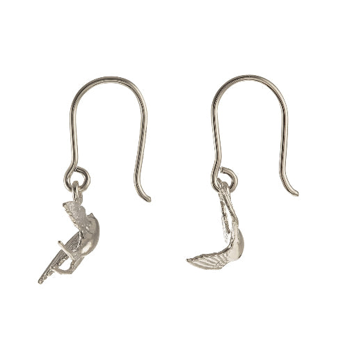 Alex Monroe - Swooping Swallow Hook Earrings- Silver