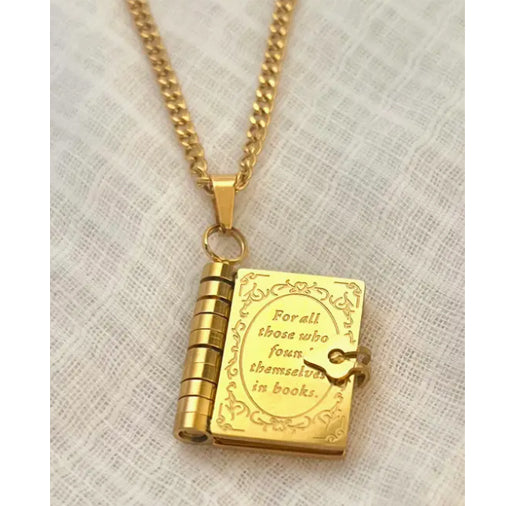 Mini Book Locket Necklace
