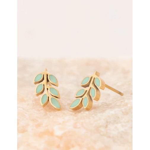 Rowen Stud Earrings in Mint