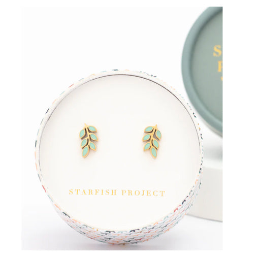 Rowen Stud Earrings in Mint