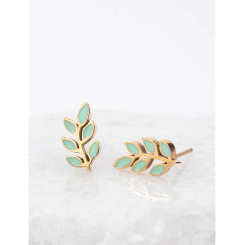 Rowen Stud Earrings in Mint