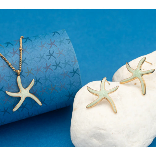 Starfish Hope Studs in Mint