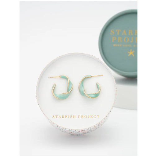 With a Twist Hoops in Mint