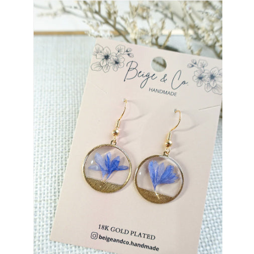 Blue Cornflower Earrings