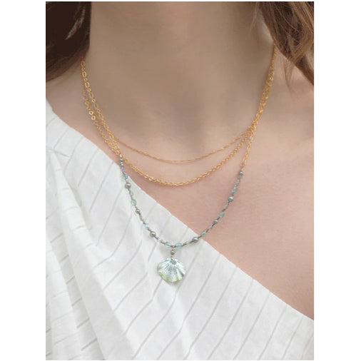 Holly Yashi - Shelby Beaded Necklace - Sage