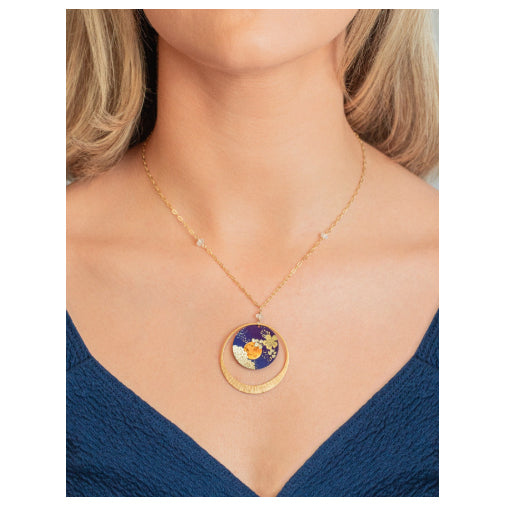 Holly Yashi - Luna Pendant Necklace in Blue Moon