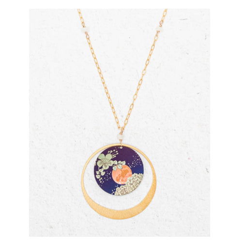 Holly Yashi - Luna Pendant Necklace in Blue Moon