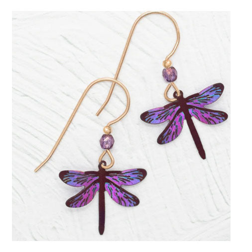 Holly Yashi Dragonfly Dreams Earrings - Violet