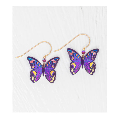 Holly Yashi Mariposa Butterfly Earrings - Violet Skies