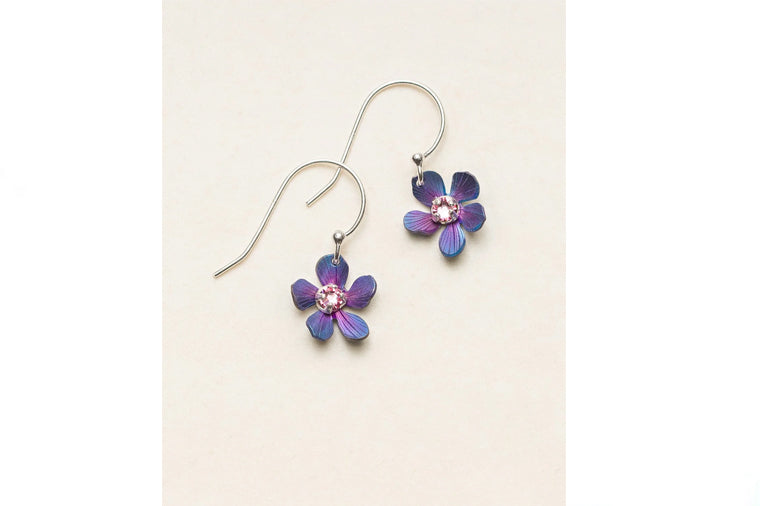 Holly Yashi - Purple/Rose Plumeria Earrings