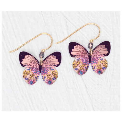 Holly Yashi Blooming Butterfly Earrings - Pink