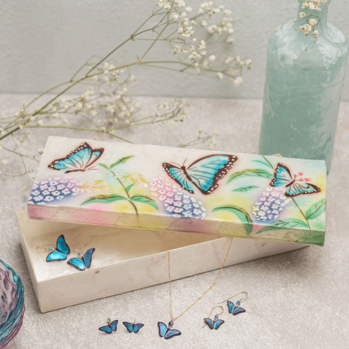 Holly Yashi Bella Butterfly Pendant Necklace - Blue