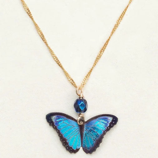 Holly Yashi Bella Butterfly Pendant Necklace - Blue