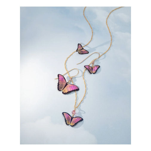 Holly Yashi Bella Butterfly Pendant Necklace - Coral