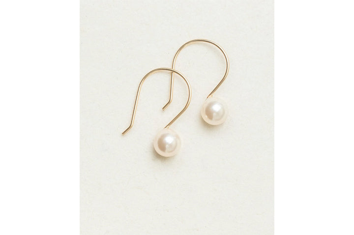Holly Yashi - White/Gold Pearl Earrings