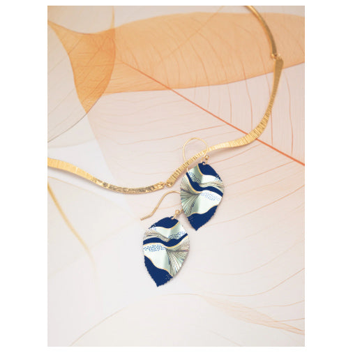 Holly Yashi - Eccentric Elm Earrings - Indigo